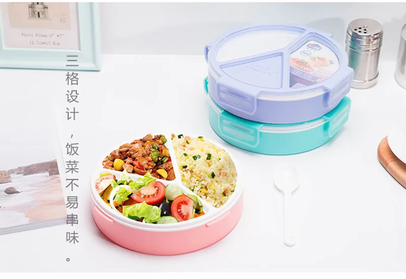 Bento Ланч-бокс BPA Free Microwavable Ланч Bento box W/ложка посуда Портативный Пикник школьный контейнер для хранения пищи