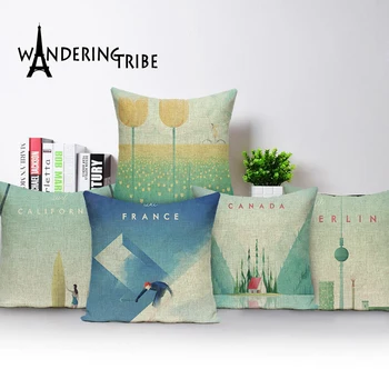 

Square colorful Home Decorative soft seat car Cushion Covers linen decoration marine pillow marine cushions Cushion cover