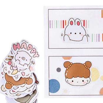

20pack/lot Pink Pig Girl Sticker Decoration DIY Scrapbooking Sticker Kawaii Handbook Notes Decorative Stickers