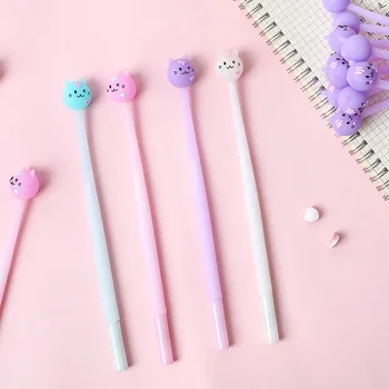 

3pcs Flexible Cat Gel Pens Set for Writing 0.5mm Ballpoint Black Color Ink Pen Cute Cartoon Kitties Gift Stationery School A6632