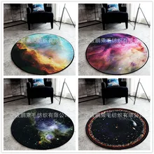 Круглый ковер с изображением Вселенной и звездного неба для гостиной, мягкие бархатные Детские Спальные Ковры и циновки, компьютерное кресло, коврик/коврик для пола