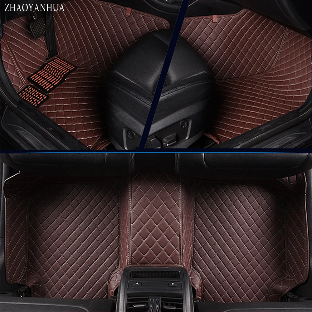 

ZHAOYANHUA car floor mats made for Hyundai 5D full cover PVC leather heavy duty car-styling carpet rugs case liners (2011-now)