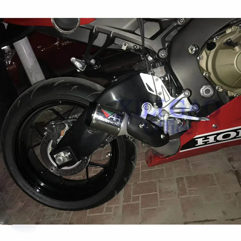 Para HONDA CBR1000 silenciador de Escape enlace de tubería de acero inoxidable moto de la motocicleta escapar medio de tubería para CBR1000 año 2017