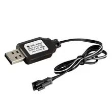 Cabo de carregamento USB Carregador de Bateria Ni-Cd Baterias Ni-MH Pack SM-2P Plugue Adaptador 4.8 V Saída 250mA Brinquedos Do Carro