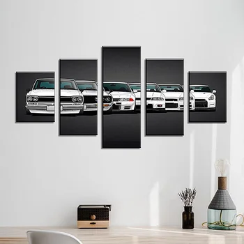 

5 Pcs DIY Car Combination Wall Stickers Home Poster Self-adhesive Painting