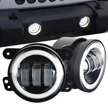 

2PCS 4 Inch 30W LED Fog Light High LED Fog Lamp Auto DRL Lighting LED Headlamp With Angle Eyes For Jeep Wrangler JK 07~14