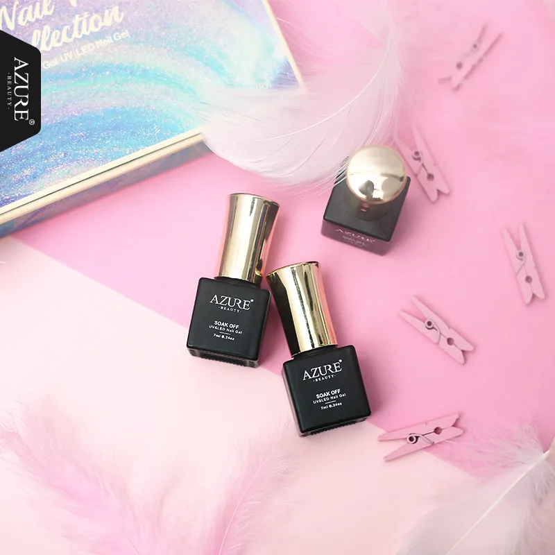 أزور 7 مللي طويلة الأمد هلام البولندية الأشعة فوق البنفسجية Led عارية اللون سلسلة جيل للأظافر البولندية الفرنسية نمط هلام مسمار ورنيش نقع قبال...