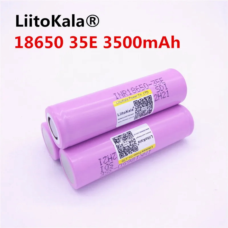 3 шт. liitokala 18650 3500 мАч 13A разрядка INR18650 35E INR18650-35E литий-ионная аккумуляторная