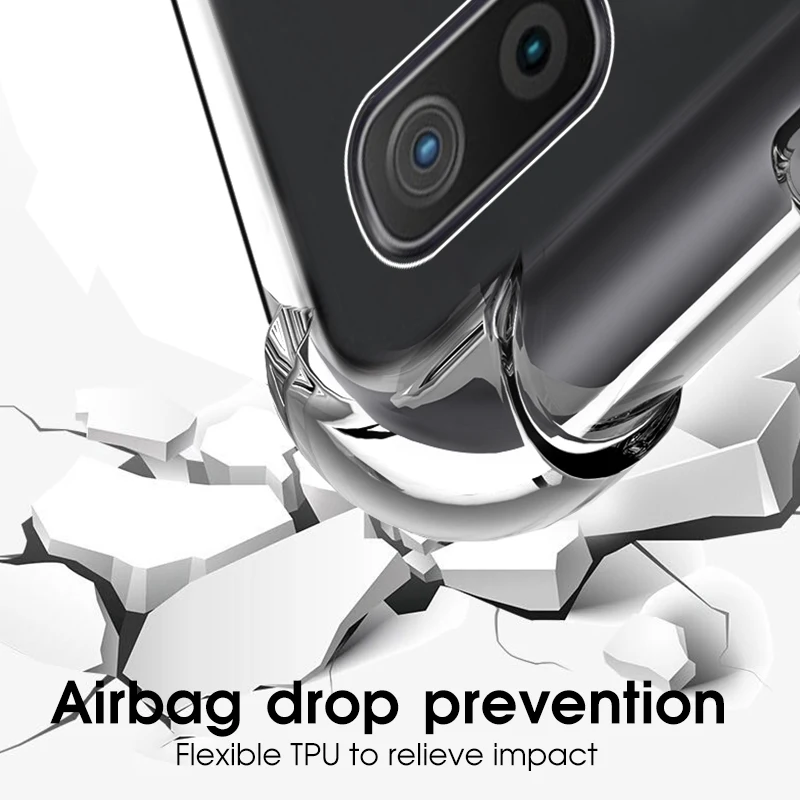 Новый чехол GerTong для Samsung A30 A50 противоударный мягкий из ТПУ Прозрачный