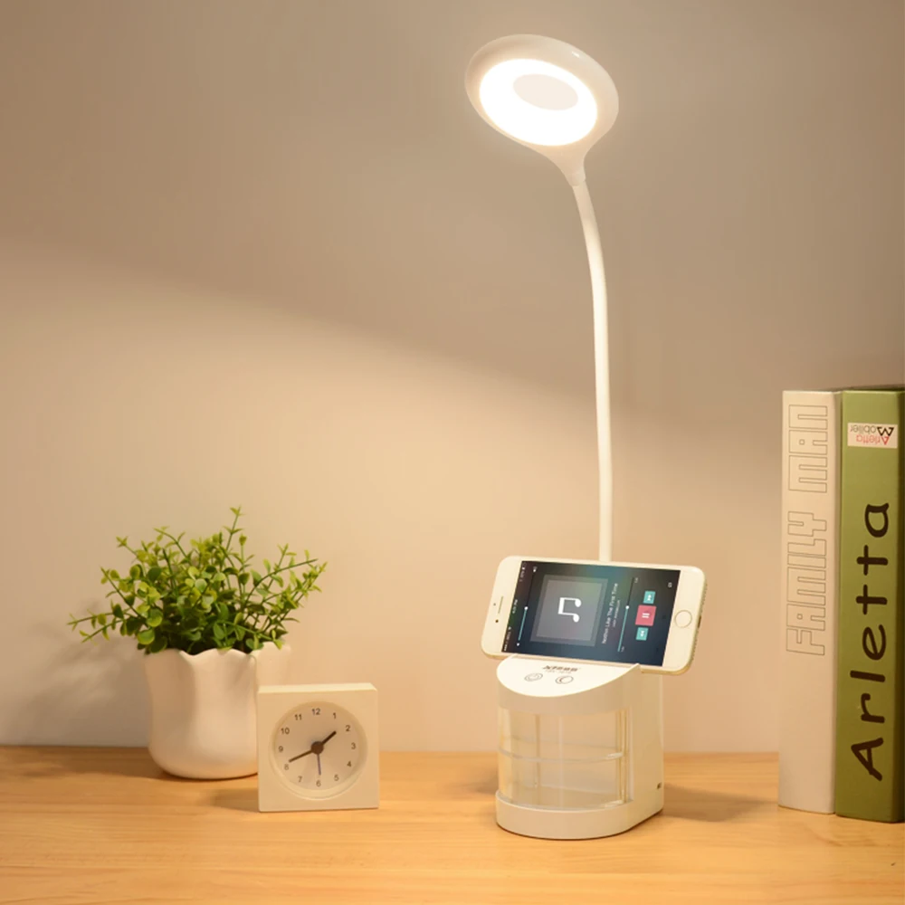 Светодиодный настольный светильник с ночной щеткой, 3 режима защиты глаз, диммер, студенческий светильник для учебы, настольные лампы для спальни