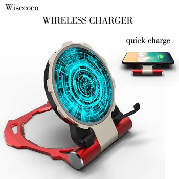 

QI Fast Wireless Charger Stand for Samsung Note 9 8 S9 S8 9 Plus10w Usb 3.0 Quick Wireless Charging Bracket for Iphone X 8 8plus