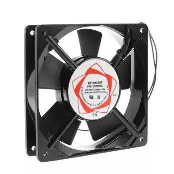 

1 PC Black New 12025 AC Cooling Fan SF12025AT 2122HSL 12025 120mm Sleeve Bearing 220-240V AC 2-Wire Case Cooling Fan