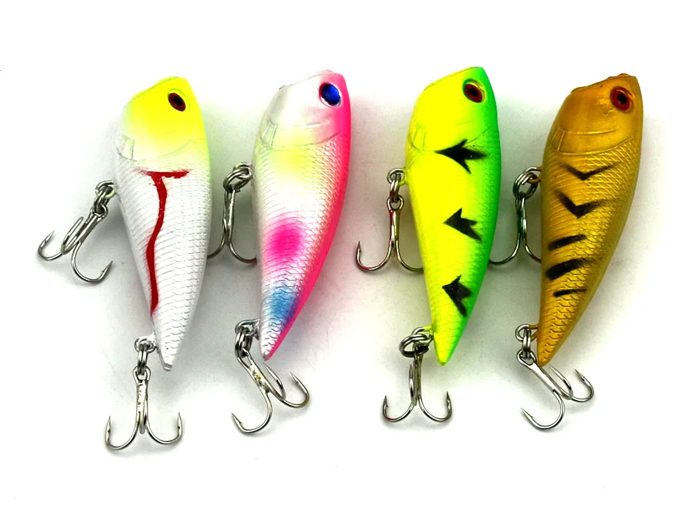 80pcs fishing lures 8 hook 7CM/7.7G Classic Top water float small