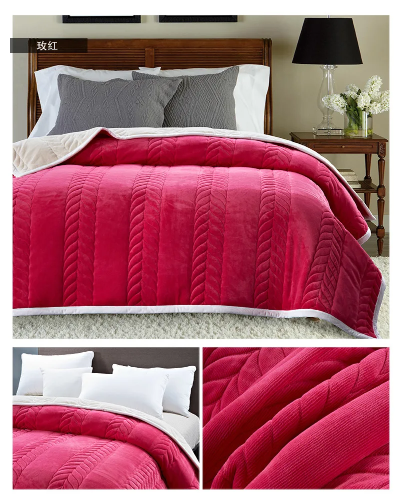180*220 200*230 теплое флисовое плюшевое удобное Коралловое бархатное мягкое одеяло для диванов, постельные принадлежности, Двухслойное плотное одеяло s T184-2