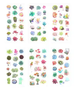 

Green plant diy decorative sticker(1lot=10packs)