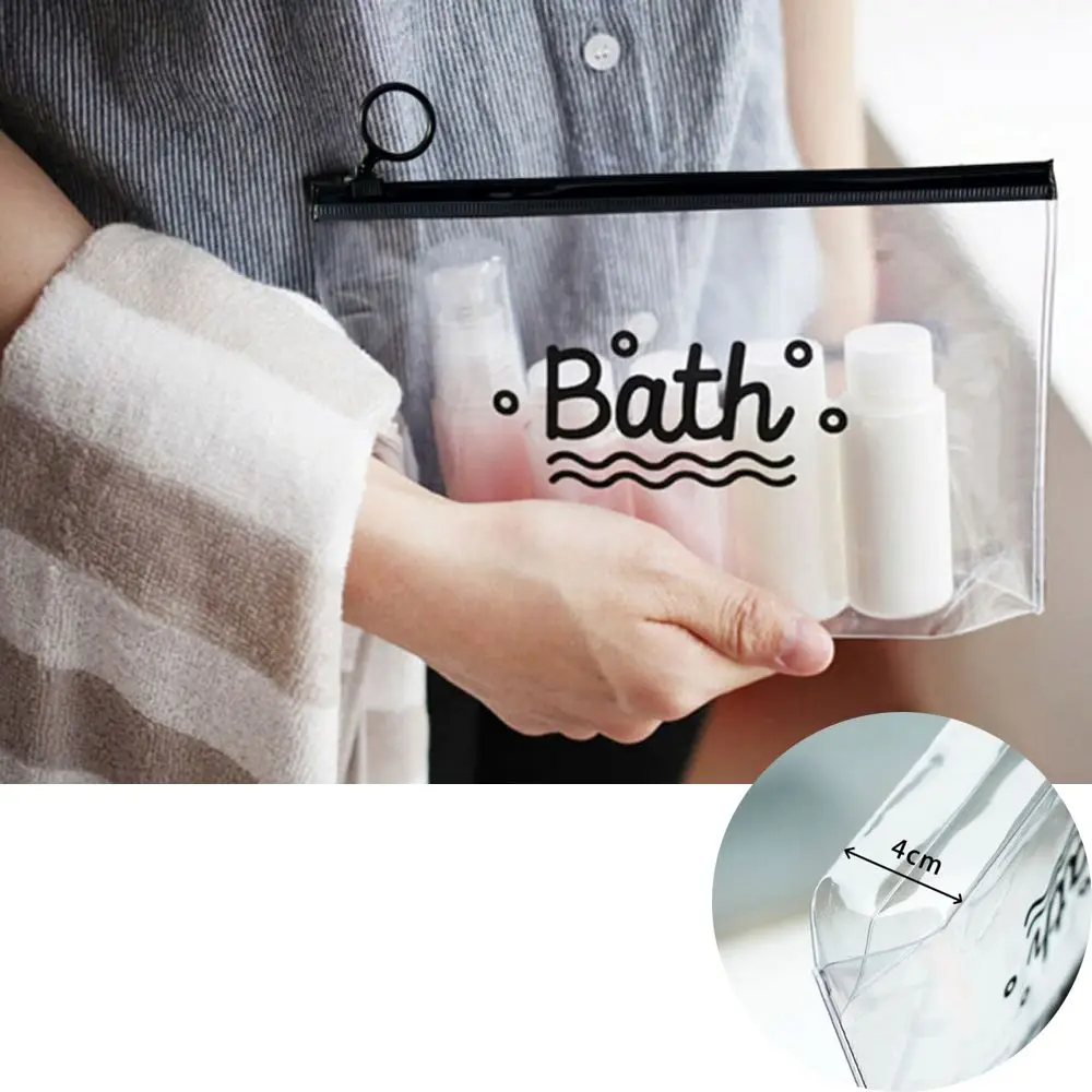 

Bath PVC Travel Cosmetic Bags Waterproof Transparent Women Portable Make Up Bag Toiletry Organizer Storage Case Wash Pouch