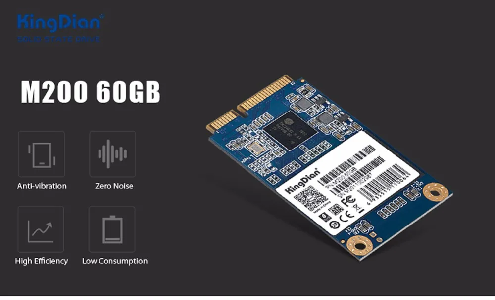 M200-60GB) Kingdian бренд Прямая с фабрики Горячая Лучшая цена мини SATA SSD жесткий диск mSATA 60GB SSD 64G