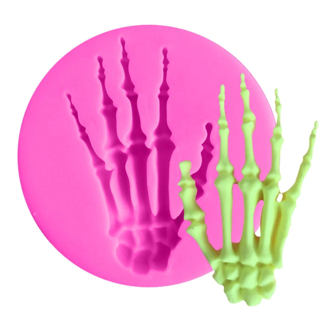 

Baking Forms 1PC Cake Pan Halloween Skull Hand Silicone Soap Mold Fondant Cake Decorating Tools Kitchen Chocolate DIY Molds