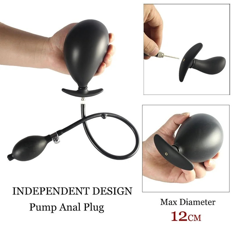 Huge Inflatable Butt Plug with Pump Big Expandable Large Anal Toys for Gay Men Adult Bdsm Play anal beads plug | Красота и здоровье