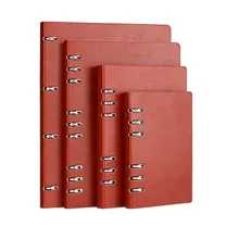 A6/A5/B5/A4 спиральный блокнот 6 колец кожаный жесткий чехол свободный лист Личный Дневник Журнал деловой планировщик Органайзер