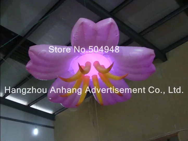 

Pink Inflatable Ceiling Flower with Lighted