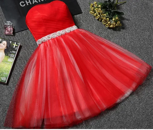 Новинка, женское Короткое платье в стиле бохо, трапециевидный пояс, расшитый бисером, вечерние платья - Цвет: Красный