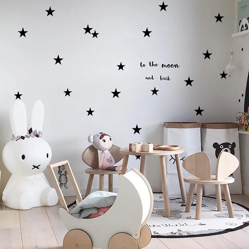 Детская спальня звезды стикер на стену для детской комнаты домашний декор маленькие настенные наклейки со звездами Детские сделай сам, виниловый арт Фреска