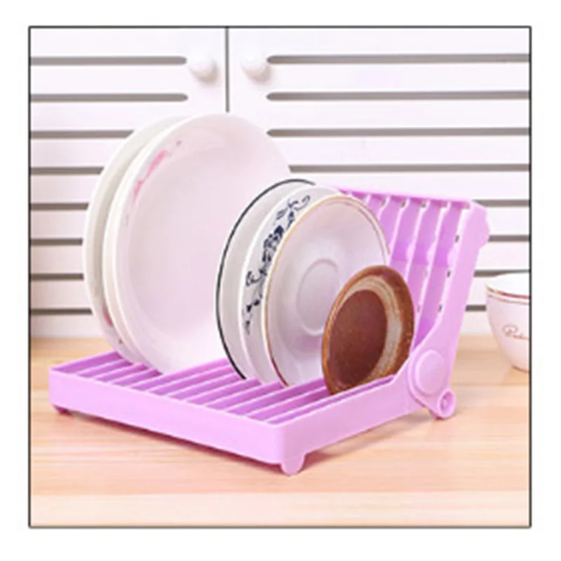 

1 Pcs Multi-function Folding Bowl Drain Rack Plastic Tray Storage Rack Kitchen Cutlery Storage Drain Rack