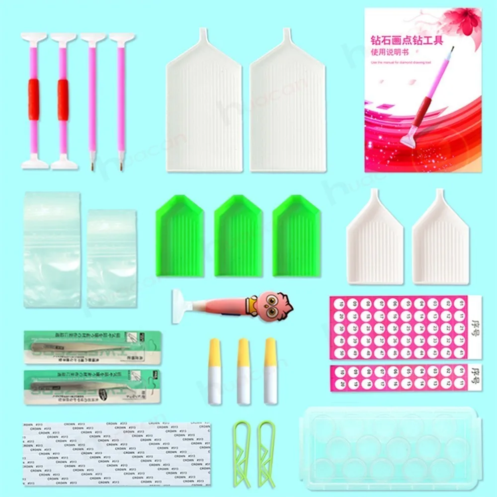 

Huacan 168 Pcs/set Diamond Painting Accessories Boxes Cases Diamond Embroidery Tools Cross Stitch Rhinestones Full Kits 5D DIY