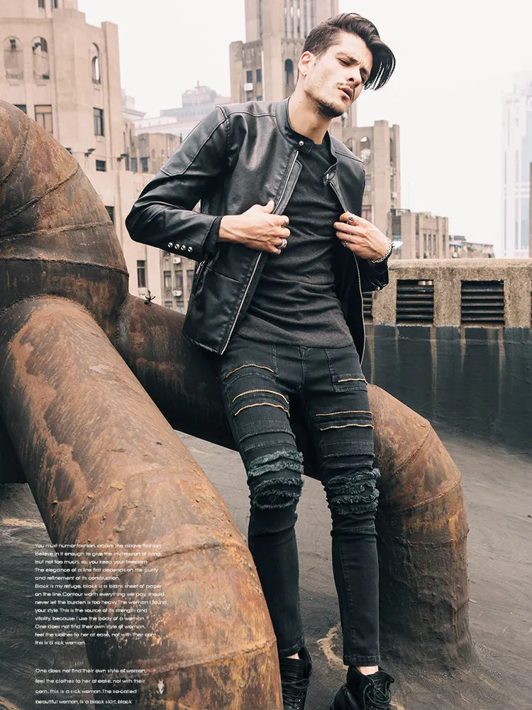 VIISHOW ПУ для мужчин кожаные куртки бренд мужчин's Chaqueta Cuero Hombre 2018 однотонные