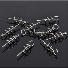 20 штук рыболовные крючки Центрирующие шпильки фиксированная защелка иглы пружинный поворотный кривошипный замок для мягкой приманки защелка шпилька рыболовные аксессуары