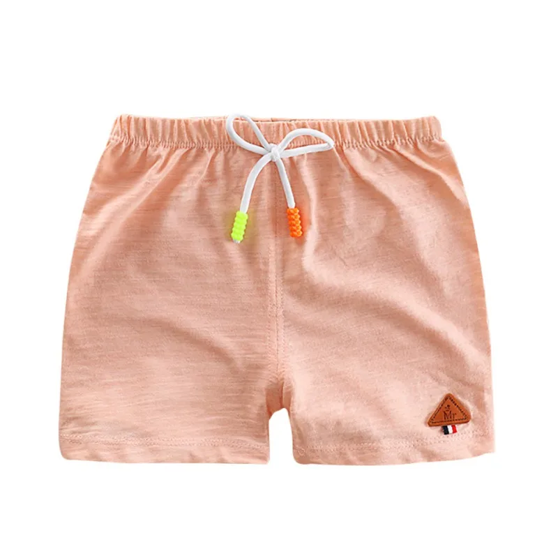 Детские шорты из бамбукового хлопка, однотонные шорты для мальчиков Новые летние детские штаны пляжные штаны для мальчиков и девочек