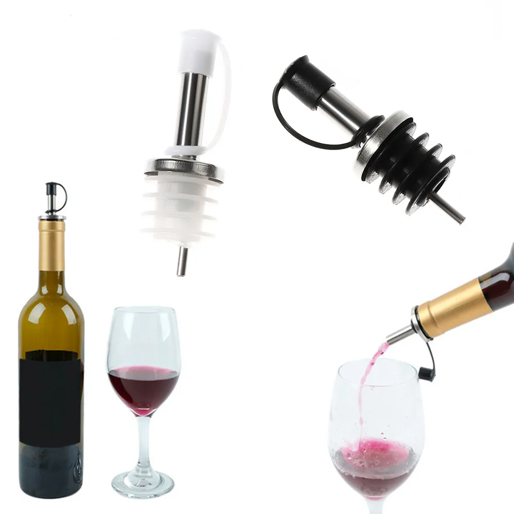 

1/3pcs New Multifunctional Wine Pourer Stopper Stainless Steel Olive Oil Dispenser Bottle Mouth Barware Home & Kitchen