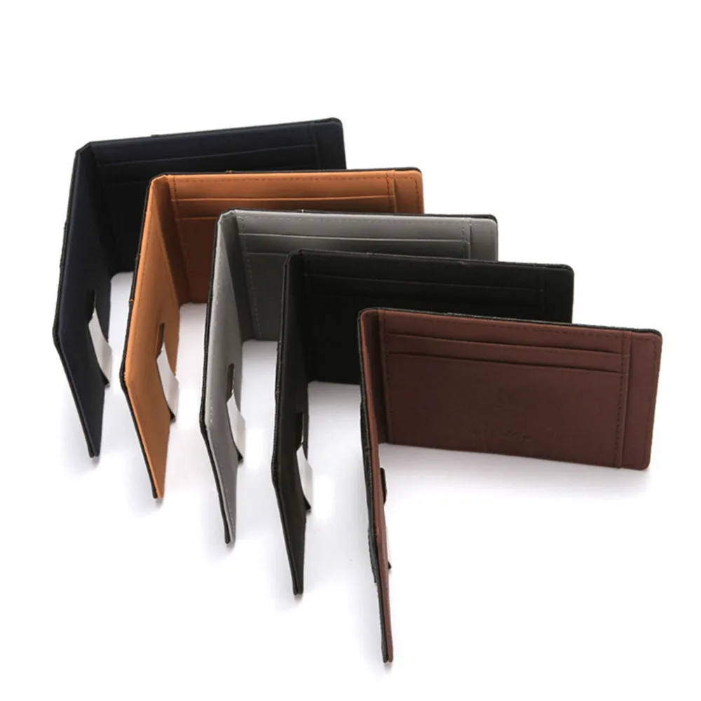 

THINKTHENDO Women Men Wallet Slim RFID Blocking Business Leather Wallet Credit Card Holder Fashion Leather Card Holders