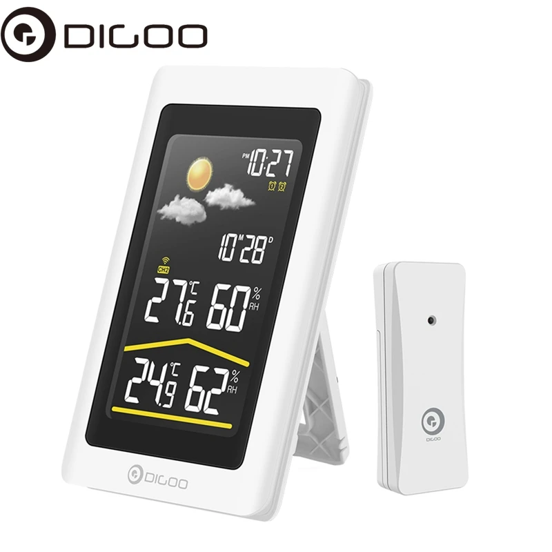 

Newest! Digoo DG-TH11300NF Smart Home Wireless HD Color Screen USB Outdoor for Weather Station VA Glass Hygrometer Thermometer