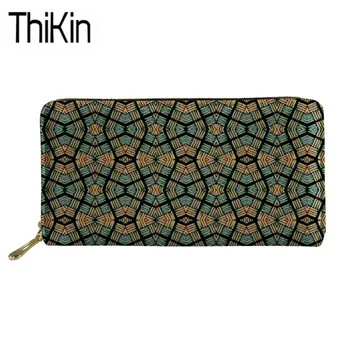 

Thikin Vintage Style Wallets Women African Traditional Printing Money Bags Ladies Luxury PU Leather Purse for Females Wallet