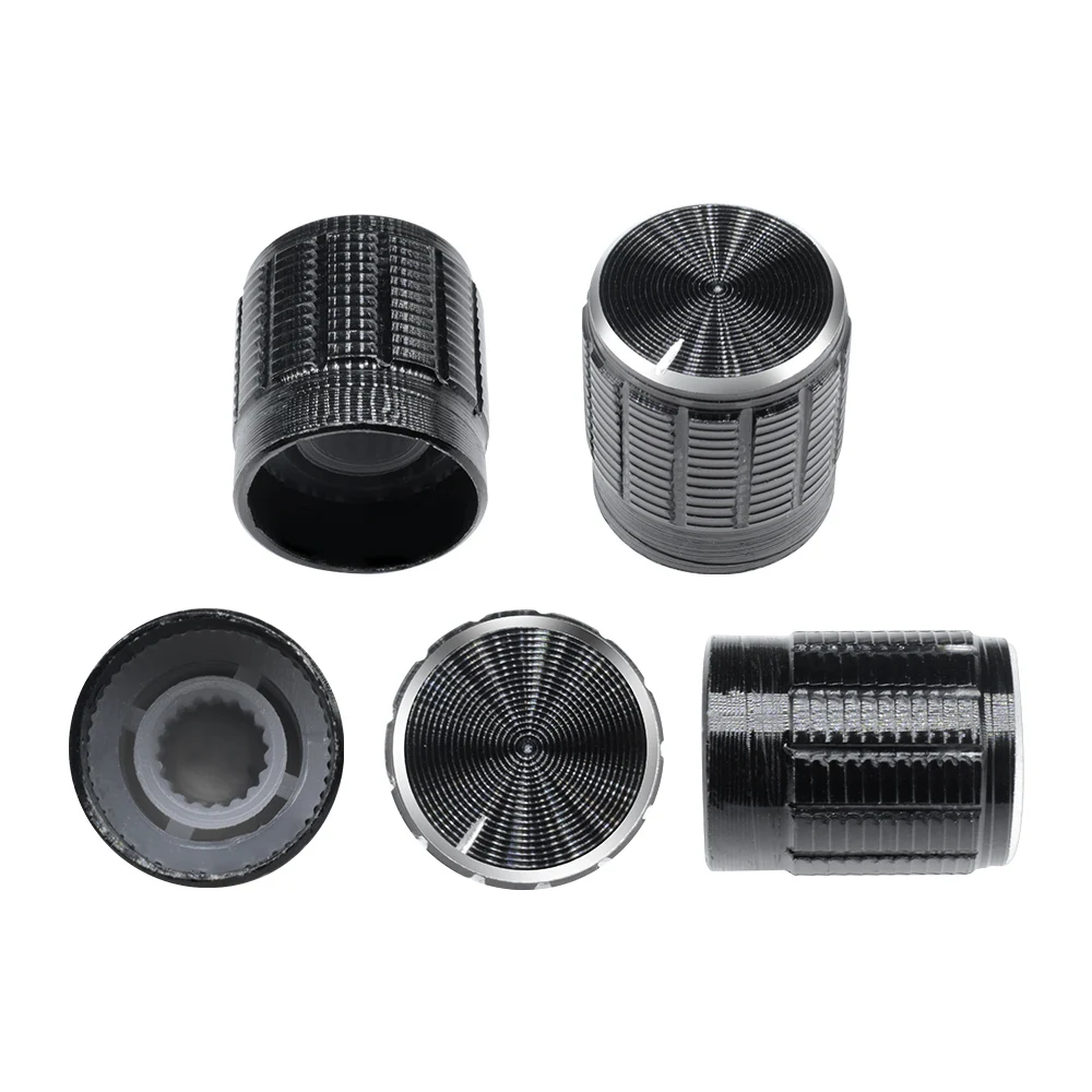 

5pcs/Lot 15X17MM Aluminum Alloy Potentiometer Knob Rotary Switch Cap Inner Diameter 6MM Rotary Control Turning Knob 360 Degree