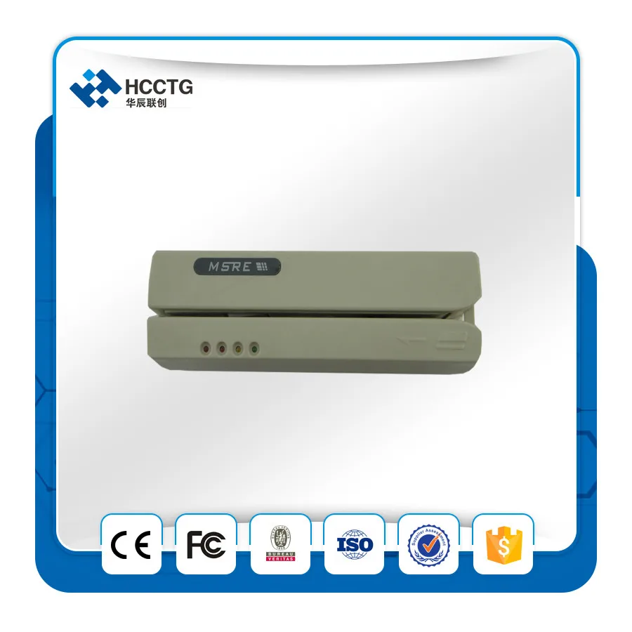 

MINI Track1/2/3 Manual msr206 usb magnetic stripe card reader writer RS232 --HCC206