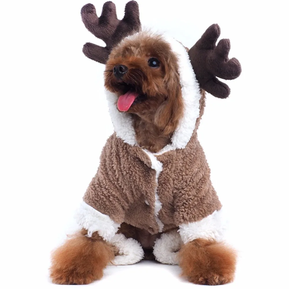 

Cotton Elk Style Pet Dog Clothes 4 Legs Winter Dog Coat Jacket Hoodie Christmas Party Puppy Fancy Dress Costums For Small Dogs