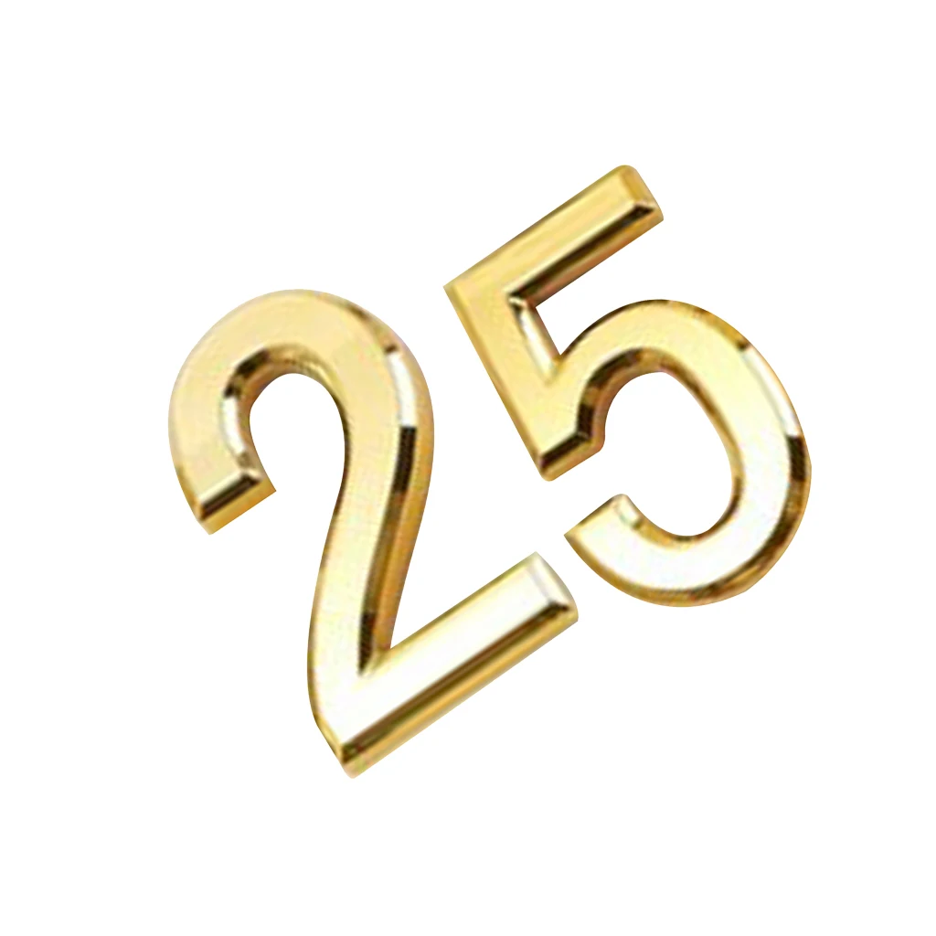 2pcs Door Number Room Plate Address Office Home Furniture Decorative Digit Plaque House Numbers Hotel Sign Tabs 2 5