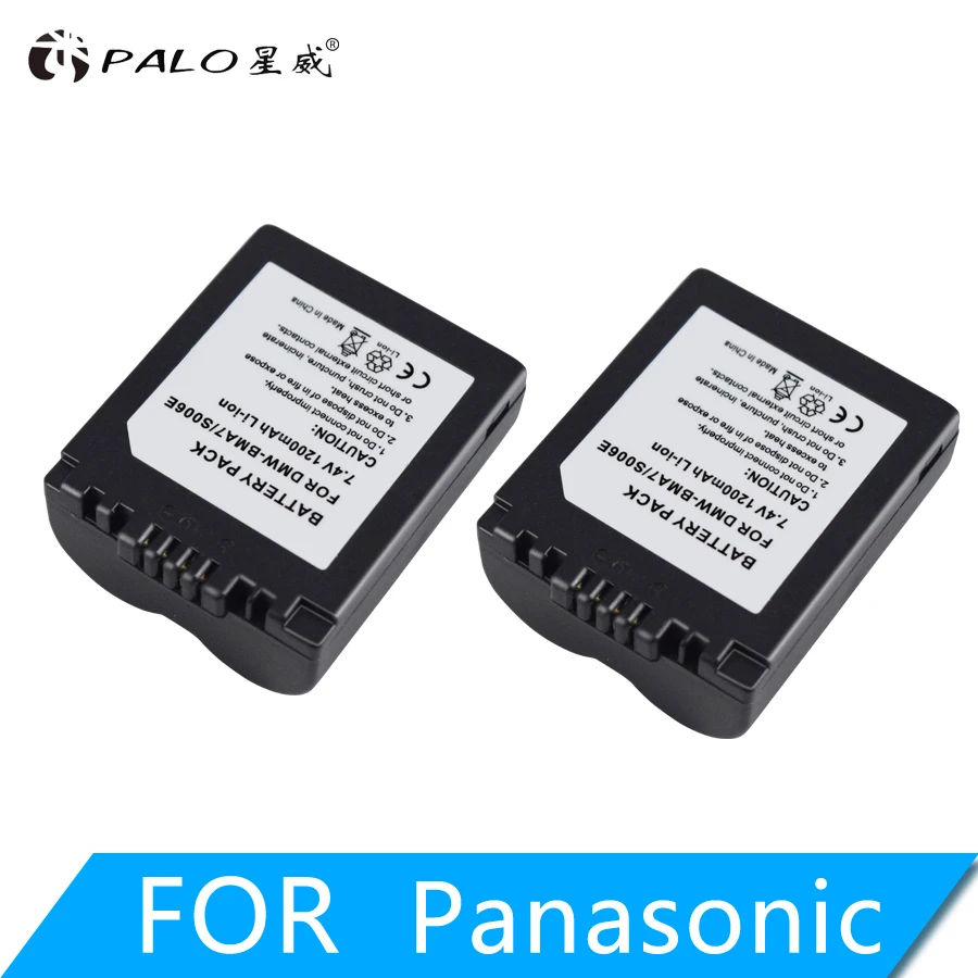 

PALO 1200mAh CGA-S006 DMW-BMA7 CGR-S006E Replacement Battery Bateria For Panasonic Lumix DMC-FZ7 FZ8 FZ18 FZ35 FZ28 FZ38 FZ30