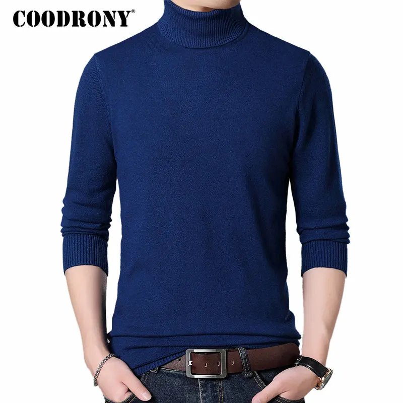 COODRONY رجل البلوزات 2018 الخريف الشتاء سميكة الدافئة الكشمير رداء علوي من الصوف الرجال الياقة المدورة السترة الرجال سليم صالح البلوز سحب 8225