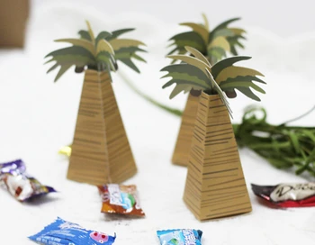 

100pcs Coconut Palm Trees Candy Chocolate Box Boxes Wedding Party Baby Shower Favor Gift