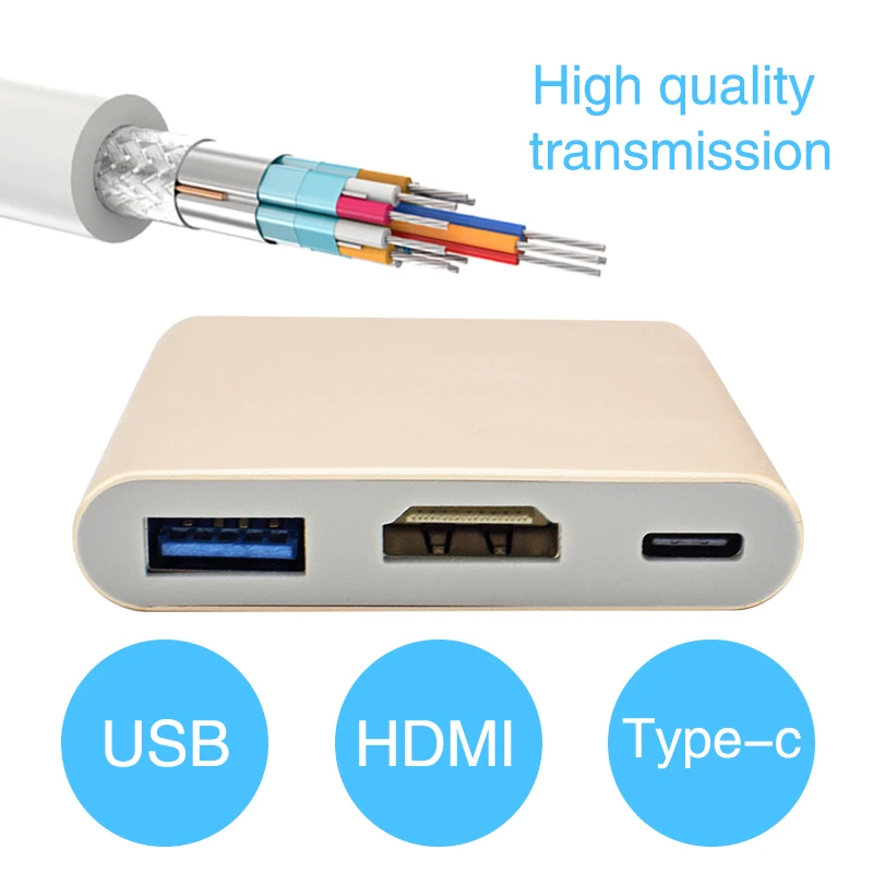 Адаптер для передачи данных Frog HDMI type-C для концентратора USB-C-HDMI Mini Dock станция HD для MacBook Xiaomi ноутбук телефон