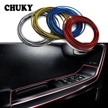 Внутренняя Наклейка декоративная полоса 5 м для hyundai Creta Tucson BMW X5 E60 E36 E34 VW Golf 4 7 5 Tiguan Kia Rio Sportage