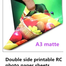 A3* 40 штук RC Качество двухсторонний пустой для печати фото бумажные листы с матовой поверхностью