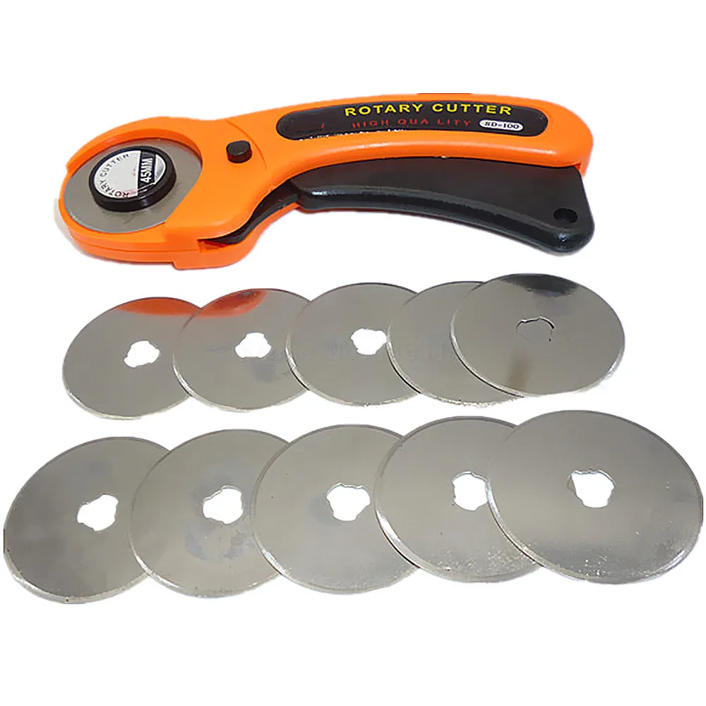10 шт. запасные лезвия для резака бумаги 45 мм|rotary cutter blade|45mm rotary bladescutter blade |