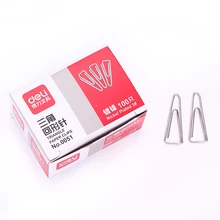 

nickel plated 3# paper clip deli 0051 deli clips metal clip 3# triangle paper clips