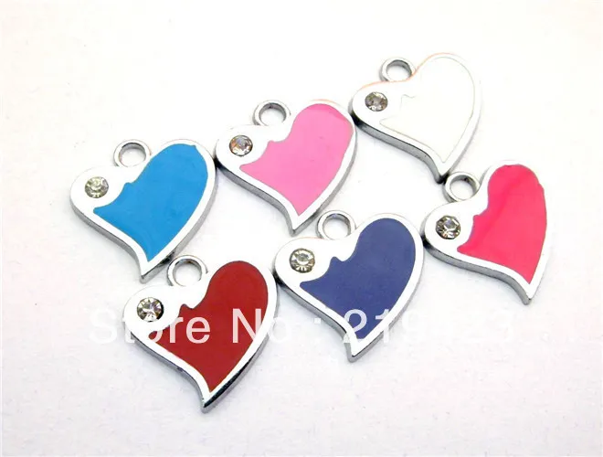 100pcs 14x13mm Heart Enamel Zinc alloy Metal DIY Hang Charms Pendands Jewelry accessories Fit cellphone 100pcs 14x13mm Heart Enamel Zinc alloy Metal DIY Hang Charms Pendands Jewelry accessories Fit cellphone