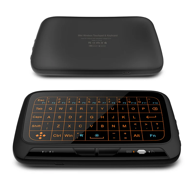  100pcs h18 full touchpad backlit 2 4g mini wireless keyboard air